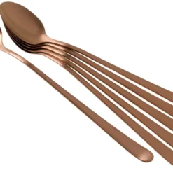 Amefa Austin 1410, 1410AETR06AV6 Sorbetlöffel / Latte Macchiato Löffel 6 Stück, Kupfer