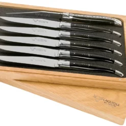 Laguiole En Aubrac Steakmesser-Set 6-teilig Buffelhorn