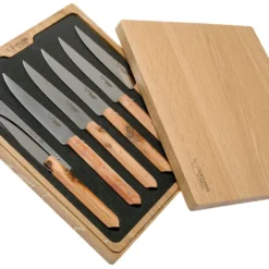 Laguiole En Aubrac Re-move 6-teiliges Steakmesserset Wacholderholz