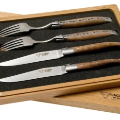 Laguiole En Aubrac CCF99NOIHL 4-teiliges Besteckset Walnussholz