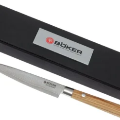 Böker Damast Olive 15,5 Cm Officemesser, 130434DAM -Koch Klingen Verkaufsgeschäft BO130434DAM 06 boker damast olive bo130434dam 06