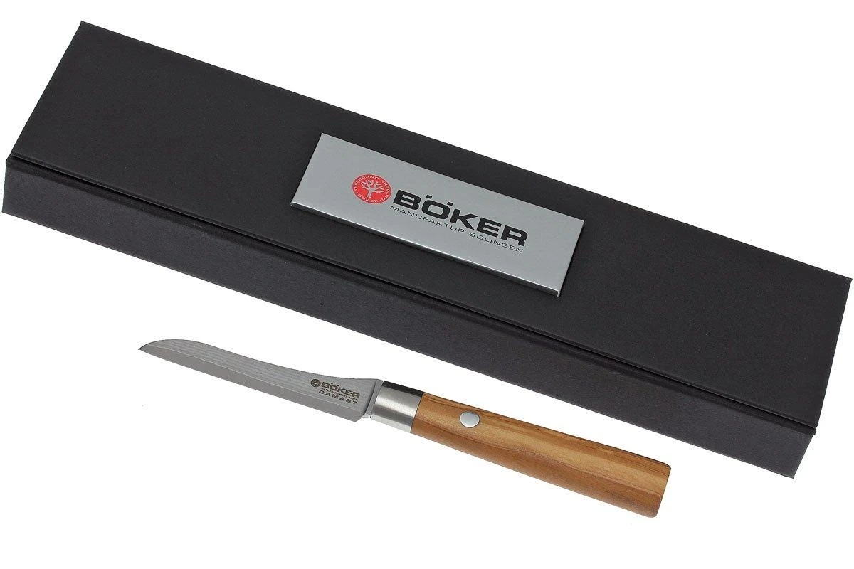 Böker Damast Olive 8,5 Cm Gemüsemesser, 130438DAM 8 Böker Damast Olive 8,5 Cm Gemüsemesser, 130438DAM – Bild 6