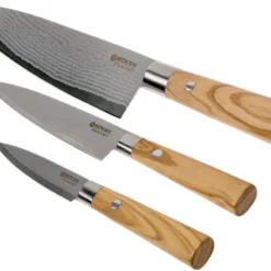 Böker Damast Olive 3-tlg. Messerset, 130440SET -Koch Klingen Verkaufsgeschäft BO130440SET 03 boker bo130440set 03