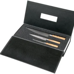 Böker Damast Olive 3-tlg. Messerset, 130440SET -Koch Klingen Verkaufsgeschäft BO130440SET 04 boker bo130440set 04