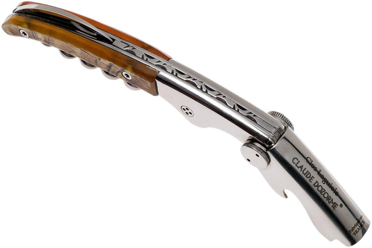 Claude Dozorme Clos Laguiole Kellnermesser, Widderhorn 6 Claude Dozorme Clos Laguiole Kellnermesser, Widderhorn – Bild 4