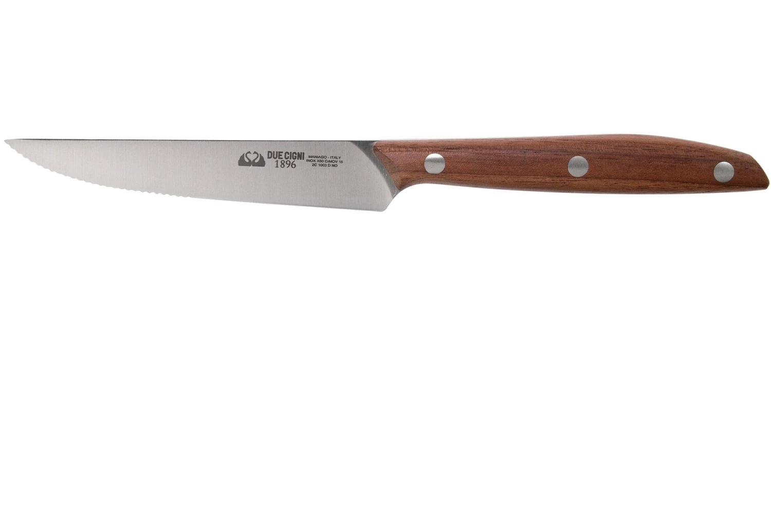 Due Cigni 1896, 2C1003DNO Steakmesser Mit Wellenschliff 11 Cm, Walnussholz 3 Due Cigni 1896, 2C1003DNO Steakmesser Mit Wellenschliff 11 Cm, Walnussholz