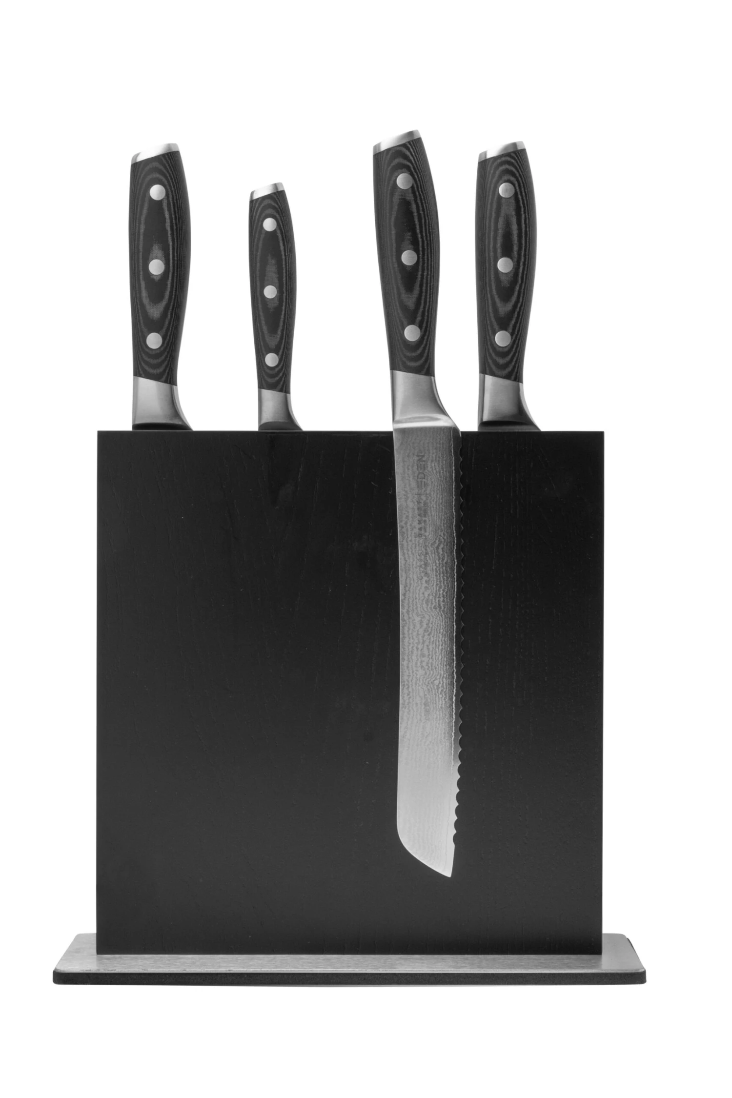 Eden Classic Damast 2030-S09, 5-teliges Messerset Mit Magnetischem Messerblock 6 Eden Classic Damast 2030-S09, 5-teliges Messerset Mit Magnetischem Messerblock – Bild 4