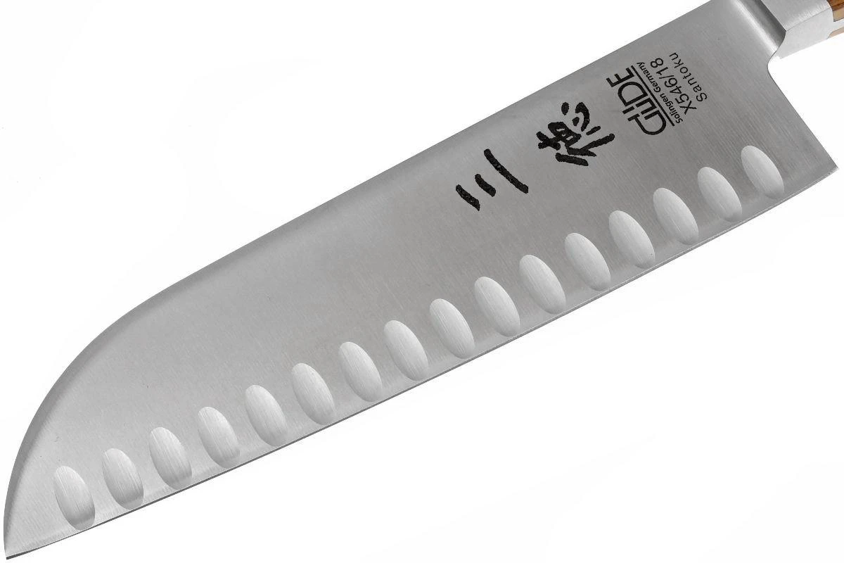 Güde Alpha Olive Santoku Mit Kullen, X546/18 4 Güde Alpha Olive Santoku Mit Kullen, X546/18 – Bild 2