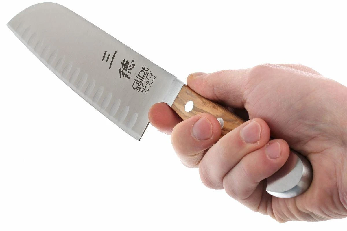 Güde Alpha Olive Santoku Mit Kullen, X546/18 7 Güde Alpha Olive Santoku Mit Kullen, X546/18 – Bild 5