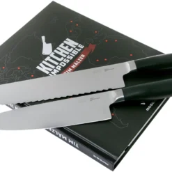 Kai Tim Malzer Kamagata Monster Set TMK-CB22, 2-teiliges Messerset: Kochmesser Und Brotmesser + Kochbuch