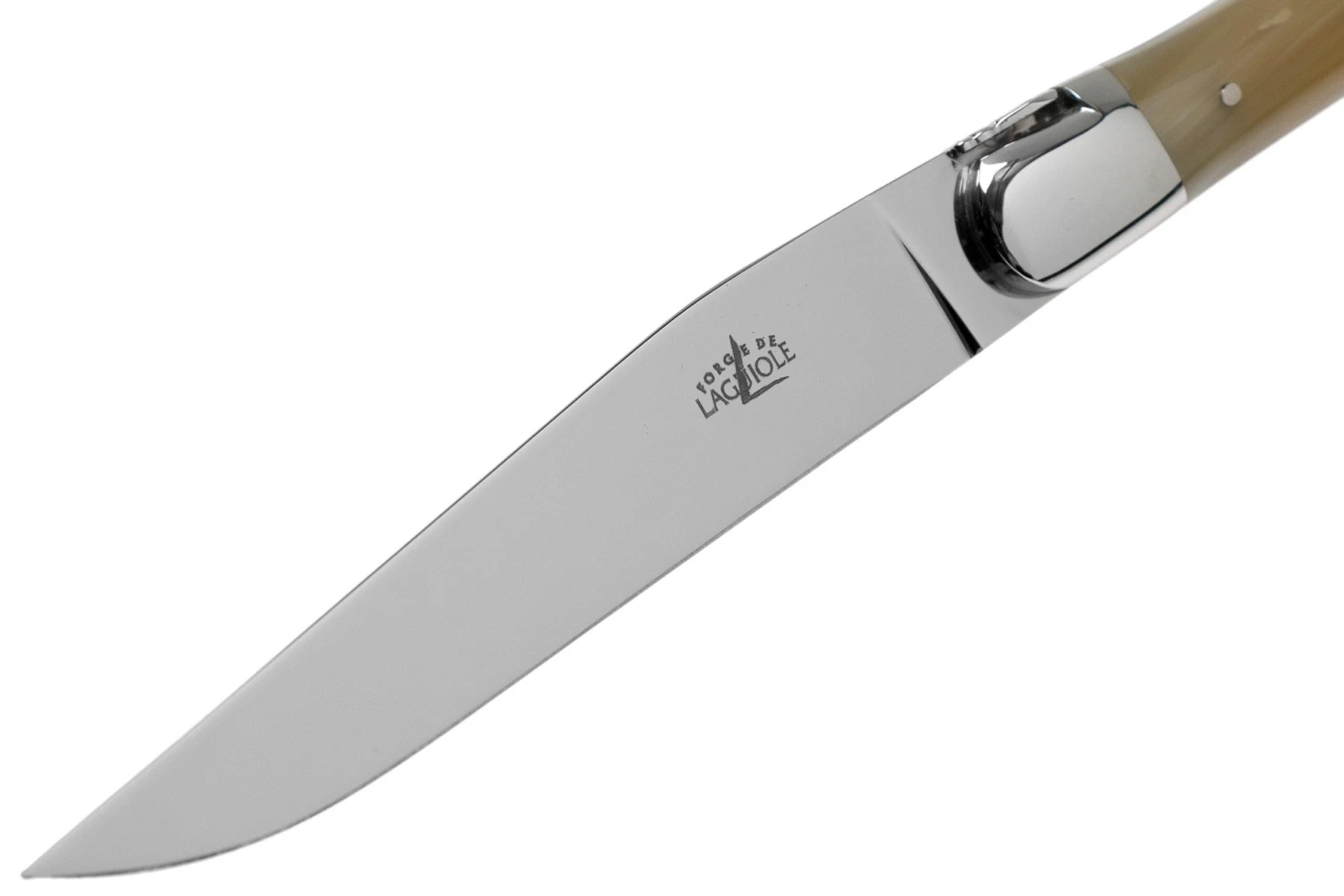 Forge De Laguiole T22MINBC Horn Poliert 2-teiliges Steakmesserset 5 Forge De Laguiole T22MINBC Horn Poliert 2-teiliges Steakmesserset – Bild 3