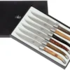Forge De Laguiole, T62MINBOISSAT, Matt Mit 6 Holzarten -Koch Klingen Verkaufsgeschäft LAT62MINBOISSAT 01 forge de laguiole steakmesset lat62minboissat 01