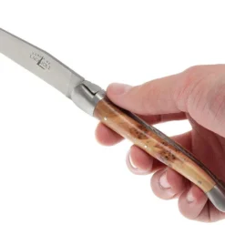 Forge De Laguiole, T62MINBOISSAT, Matt Mit 6 Holzarten -Koch Klingen Verkaufsgeschäft LAT62MINBOISSAT 07 forge de laguiole steakmesset lat62minboissat 07