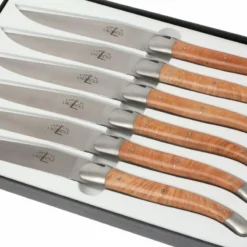 Forge De Laguiole, T62MINBR, Pfeifenholz -Koch Klingen Verkaufsgeschäft LAT62MINBR 03 forge de laguiole messenset t62minbr d3