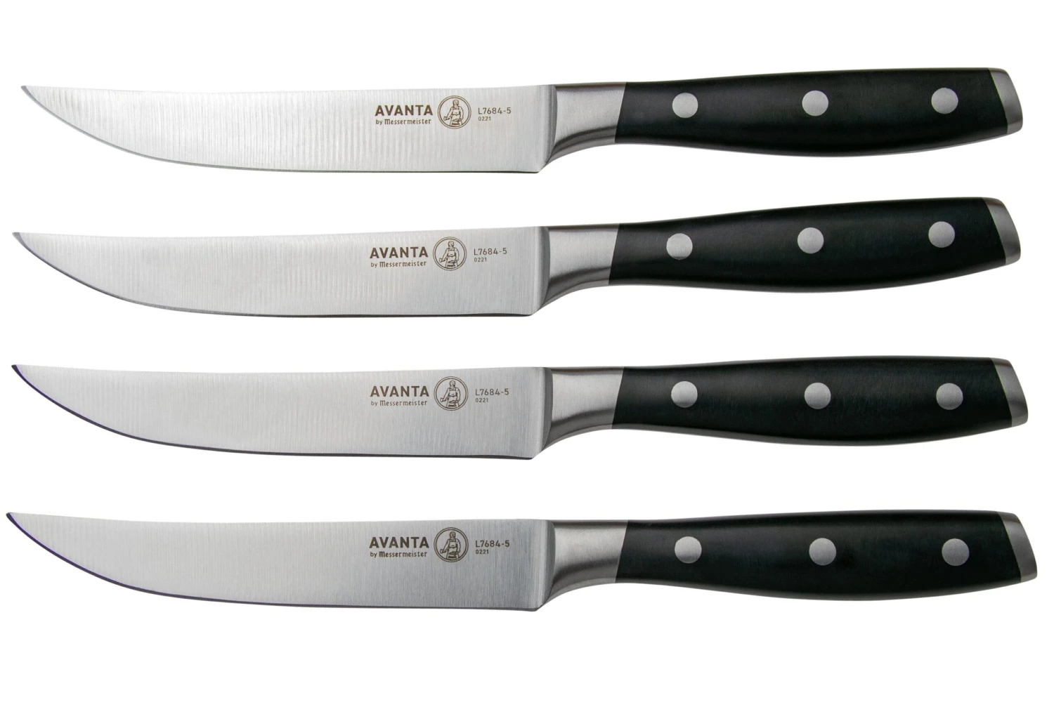 Messermeister Avanta L7684-5-4S, 4-teiliges Steakmesserset, Schwarz 3 Messermeister Avanta L7684-5-4S, 4-teiliges Steakmesserset, Schwarz