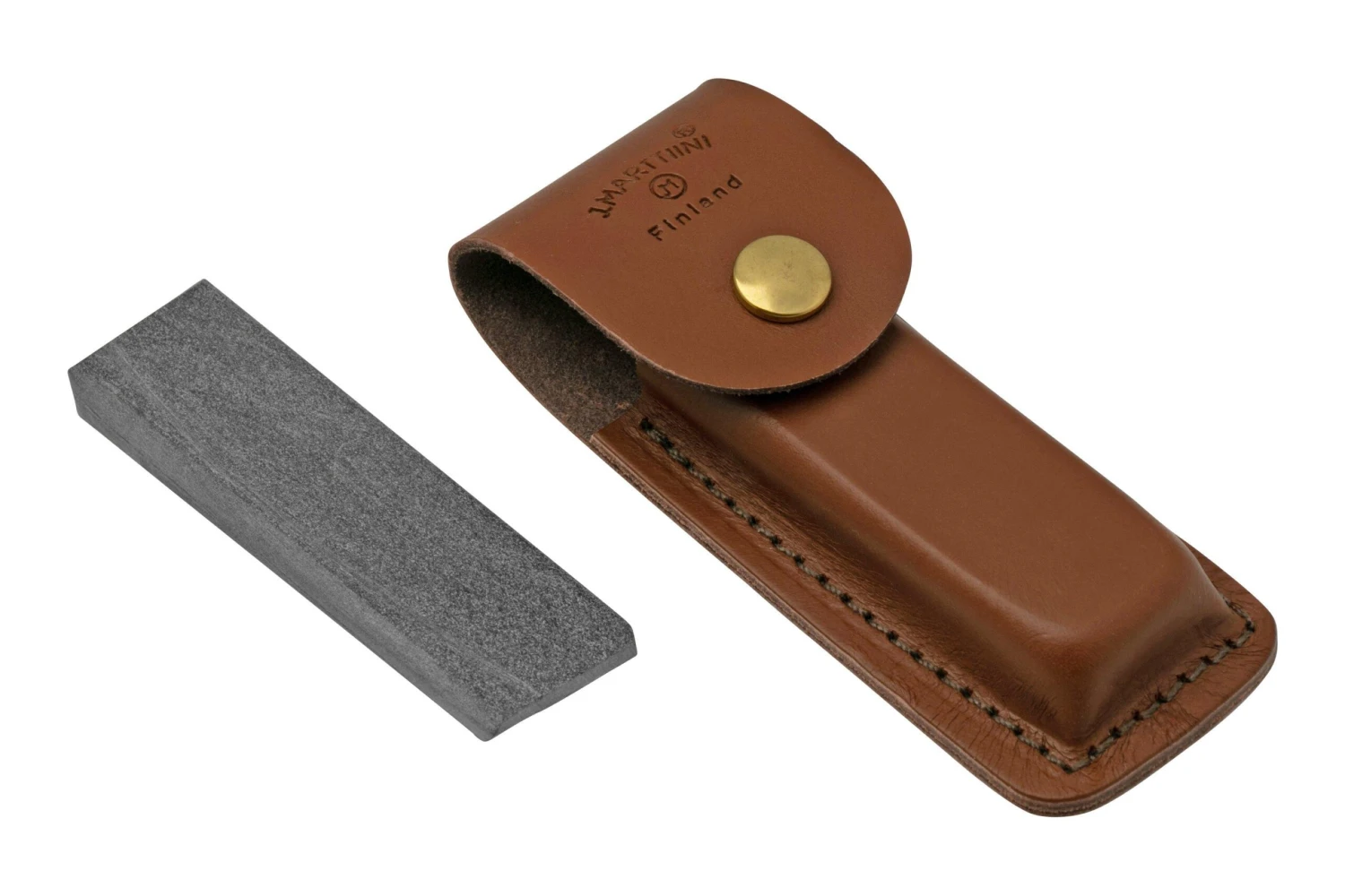 Marttiini Sharpening Stone, 1511010, Leather Sheath, Grey, Schleifstein Körnung 1000 4 Marttiini Sharpening Stone, 1511010, Leather Sheath, Grey, Schleifstein Körnung 1000 – Bild 2