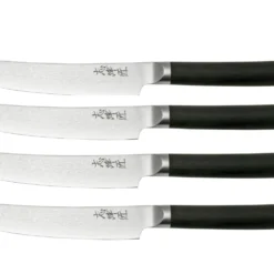 Shizu Hamono Takumi SS-1170-4, Steakmesser-Set Damaststahl 4-teilig, 12,5 Cm