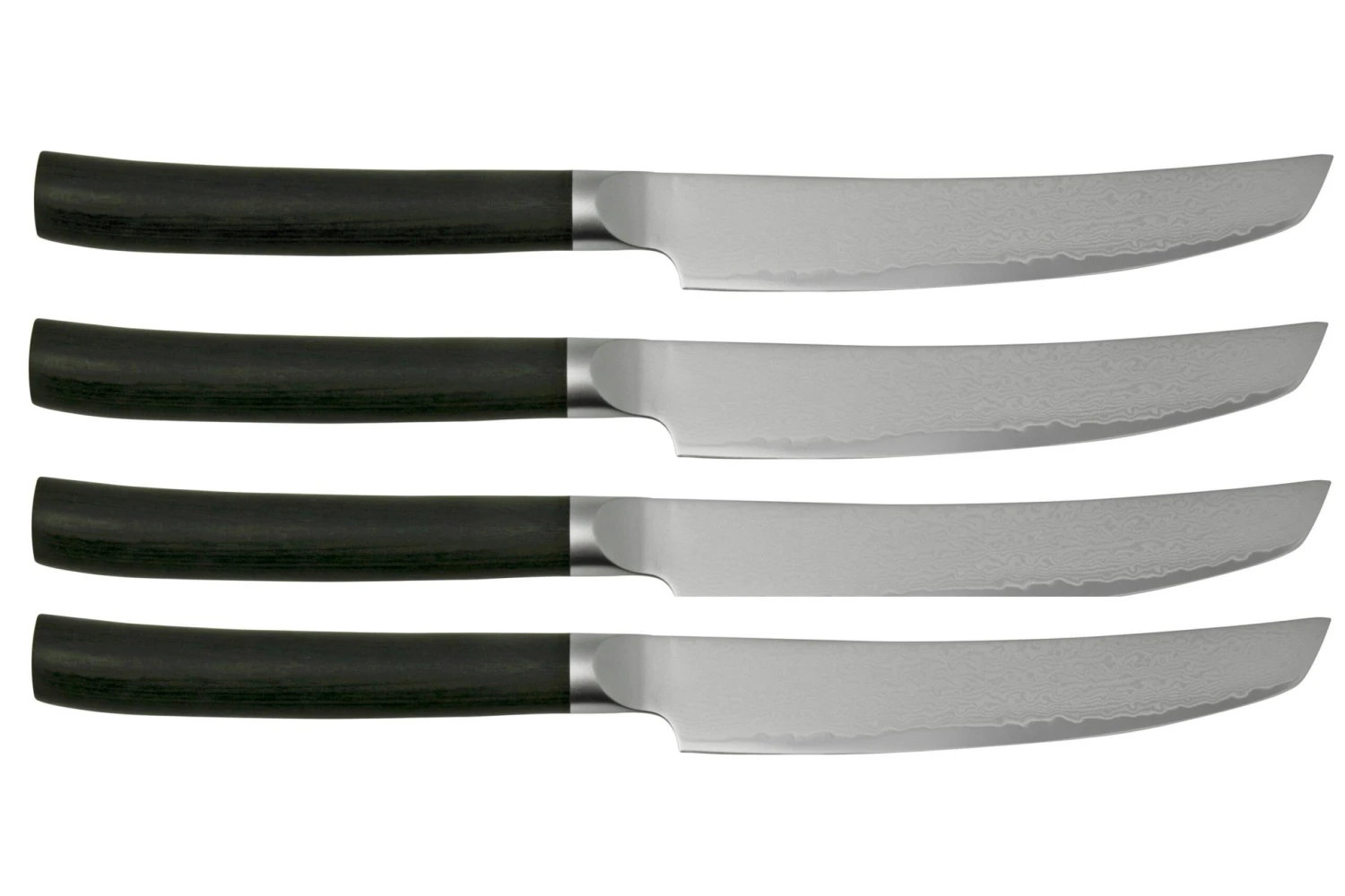 Shizu Hamono Takumi SS-1170-4, Steakmesser-Set Damaststahl 4-teilig, 12,5 Cm 4 Shizu Hamono Takumi SS-1170-4, Steakmesser-Set Damaststahl 4-teilig, 12,5 Cm – Bild 2