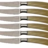 Saladini 6-teiliges Steakmesserset 23 Cm, Ochsenhorn -Koch Klingen Verkaufsgeschäft SL4001PC6 01 saladini sl4001pc6 01
