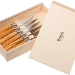 Saladini 6-teiliges Steakmesserset 23 Cm, Olivenholz 11 Saladini 6-teiliges Steakmesserset 23 Cm, Olivenholz -Koch Klingen Verkaufsgeschäft SL4001PO6 03 saladini sl4001po6 03