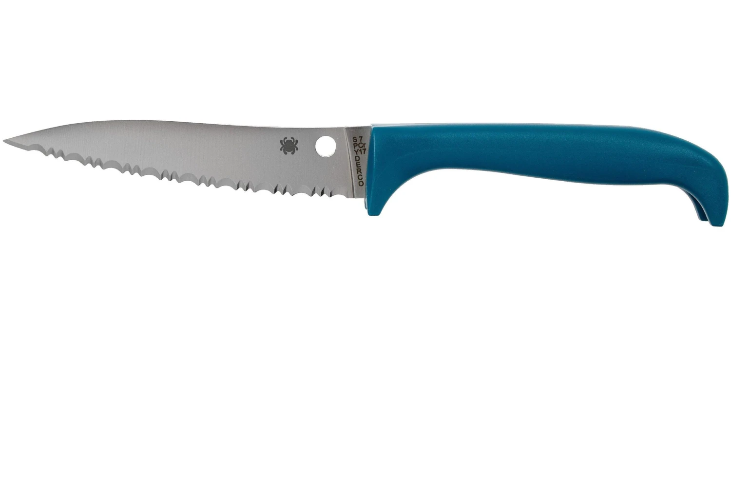 Spyderco Counter Puppy Tomatenmesser Mit Wellenschliff Blau, K20SBL 3 Spyderco Counter Puppy Tomatenmesser Mit Wellenschliff Blau, K20SBL