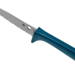 Spyderco Counter Puppy Tomatenmesser Mit Wellenschliff Blau, K20SBL 13 Spyderco Counter Puppy Tomatenmesser Mit Wellenschliff Blau, K20SBL -Koch Klingen Verkaufsgeschäft SPK20SBL 06 spyderco scaled