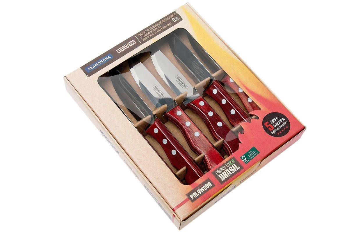 Tramontina Churrasco 6-teiliges Steakmesser-Set Jumbo, 29899-164 9 Tramontina Churrasco 6-teiliges Steakmesser-Set Jumbo, 29899-164 – Bild 7