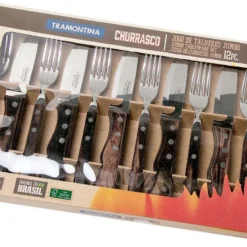 Tramontina Churrasco Jumbo 12-teiliges Steakbesteck, 29899-239 11 Tramontina Churrasco Jumbo 12-teiliges Steakbesteck, 29899-239 -Koch Klingen Verkaufsgeschäft TC29899 239 05 tramontina churasso tc29899 239 05