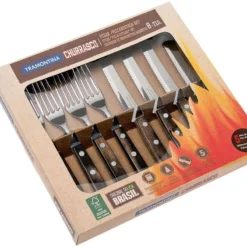 Tramontina Churrasco 8-teiliges Steakbesteck, 29899-296 -Koch Klingen Verkaufsgeschäft TC29899 296 05 tramontina churasso tc29899 296 05