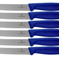 Victorinox SwissClassic 6.7832.6, 6-teiliges Tomatenmesserset, Blau