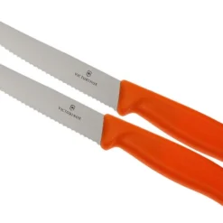 Victorinox SwissClassic Pizza-/Steakmesser Orange, 2 St., 6.7936.12L9B