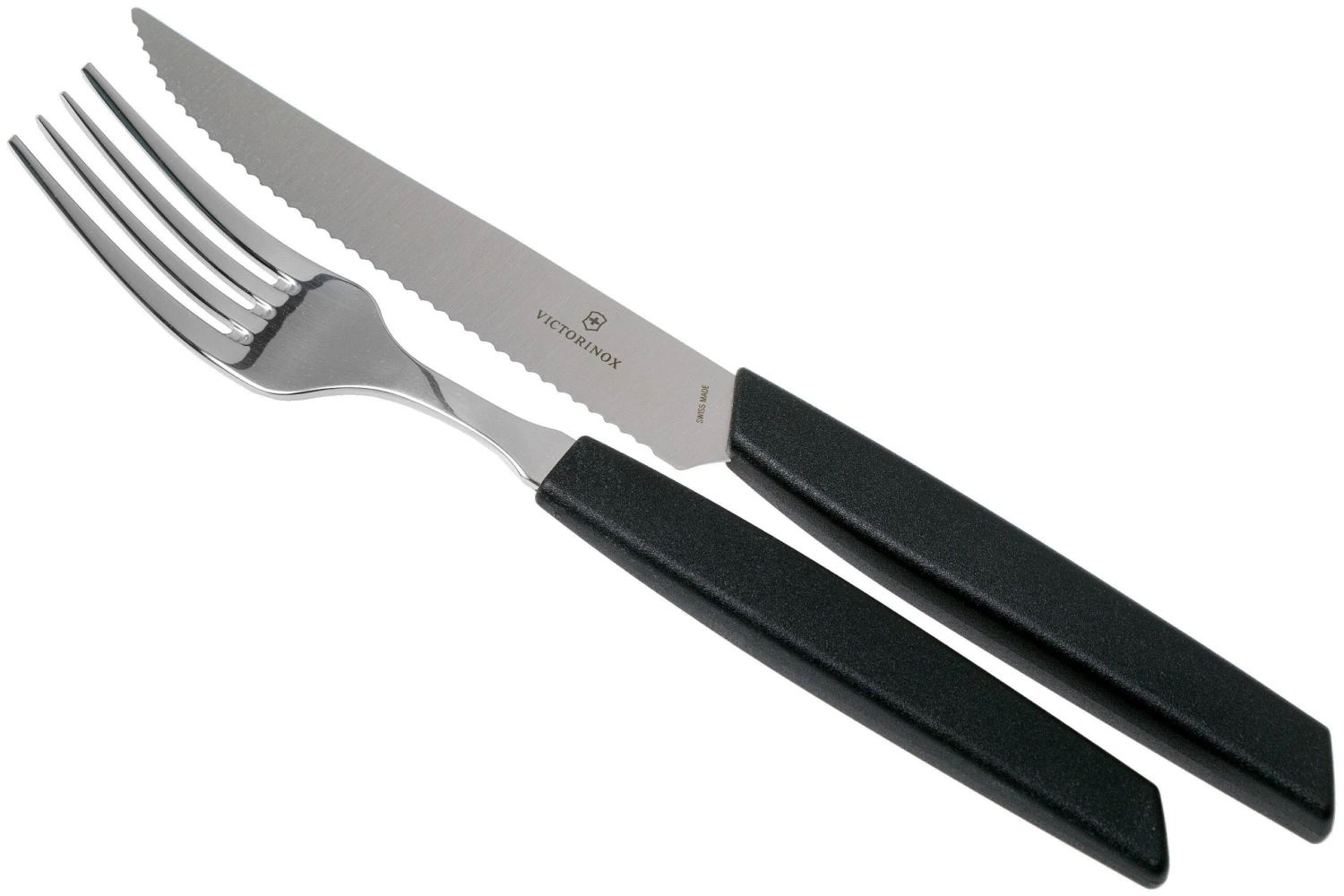 Victorinox Swiss Modern 6.9093.12W.12, 12-teiliges Besteckset Mit Steakmesser, Schwarz 3 Victorinox Swiss Modern 6.9093.12W.12, 12-teiliges Besteckset Mit Steakmesser, Schwarz
