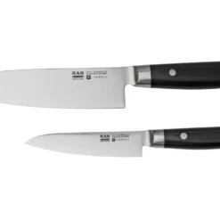 Yaxell Ran 36056, 3-teiliges Messerset Santoku 16,5 Cm, Universalmesser 12 Cm Und Messerschleifer