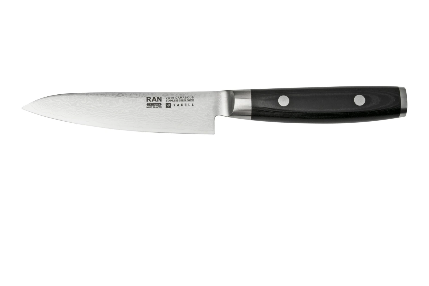 Yaxell Ran 36056, 3-teiliges Messerset Santoku 16,5 Cm, Universalmesser 12 Cm Und Messerschleifer 5 Yaxell Ran 36056, 3-teiliges Messerset Santoku 16,5 Cm, Universalmesser 12 Cm Und Messerschleifer – Bild 3
