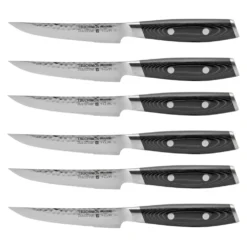 Yaxell Tsuchimon 36771 6-teiliges Steakmesserset Mit Messerblock, Schwarz -Koch Klingen Verkaufsgeschäft YL36771 03 yaxell scaled