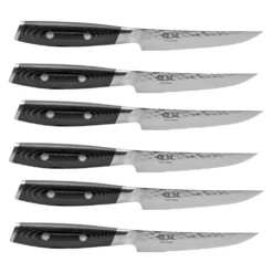 Yaxell Tsuchimon 36771 6-teiliges Steakmesserset Mit Messerblock, Schwarz -Koch Klingen Verkaufsgeschäft YL36771 04 yaxell scaled