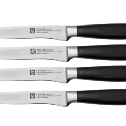 Zwilling All Star 1022589, 4-teiliges Steakmesser-Set, Schwarz