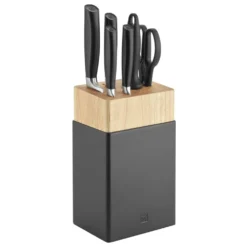 Zwilling All Star 1022596, 7-teiliges Messerset Mit Messerblock, Schwarz
