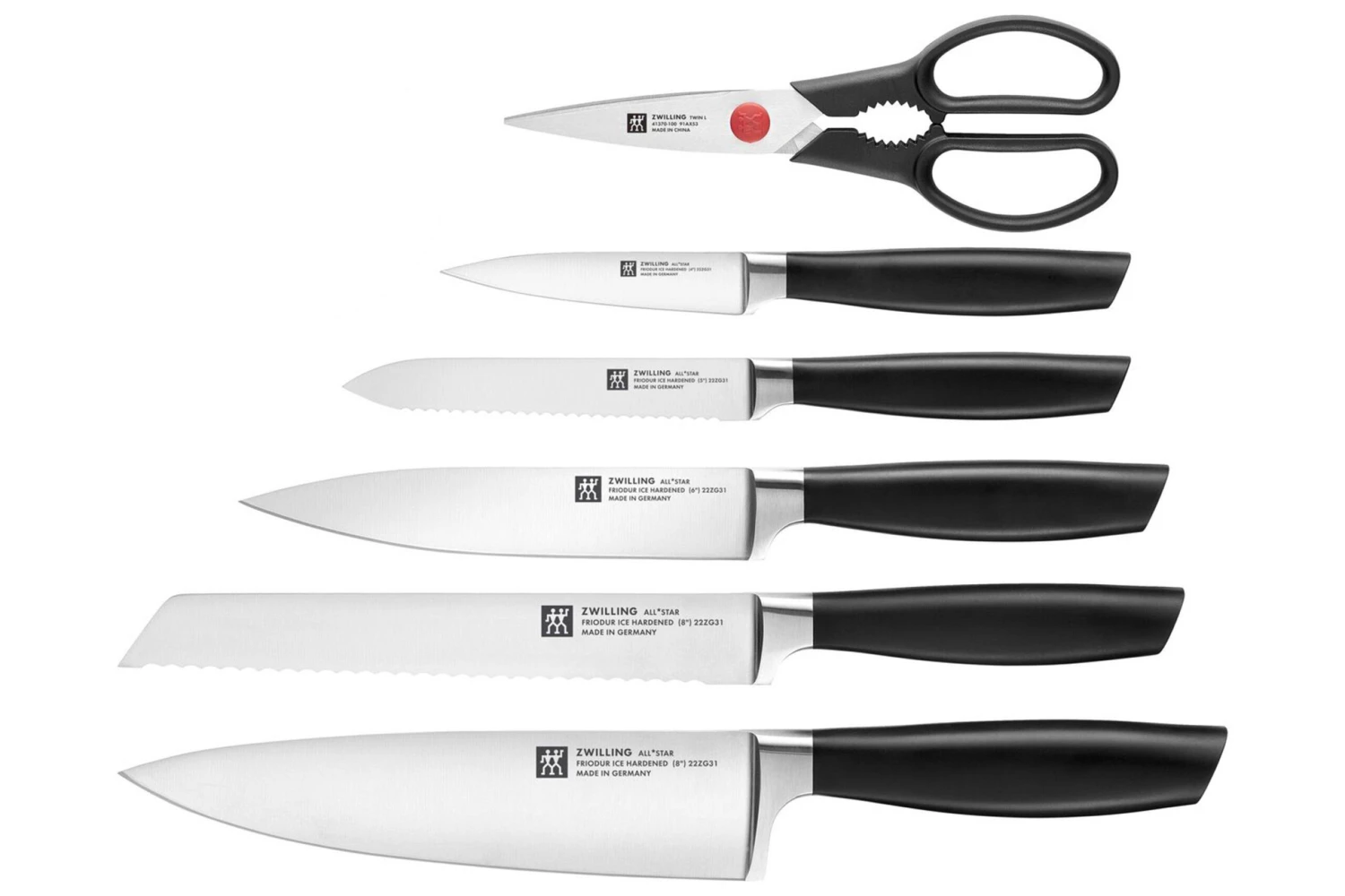 Zwilling All Star 1022760, 7-teiliges Messerset Mit Messerblock, Anthrazit/silbern 4 Zwilling All Star 1022760, 7-teiliges Messerset Mit Messerblock, Anthrazit/silbern – Bild 2
