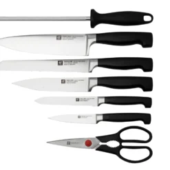 Zwilling J.A. Henckels Four Star 35140, 8-teiliges Messerset Mit Block