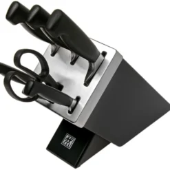Zwilling J.A. Henckels Four Star SharpBlock 35145-007, 7-teiliger Messerblock Schwarz Eschenholz -Koch Klingen Verkaufsgeschäft ZW35145 007 05 zwilling scaled