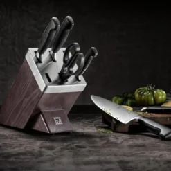Zwilling J.A. Henckels Four Star SharpBlock 35145-007, 7-teiliger Messerblock Schwarz Eschenholz -Koch Klingen Verkaufsgeschäft fourstar3 1